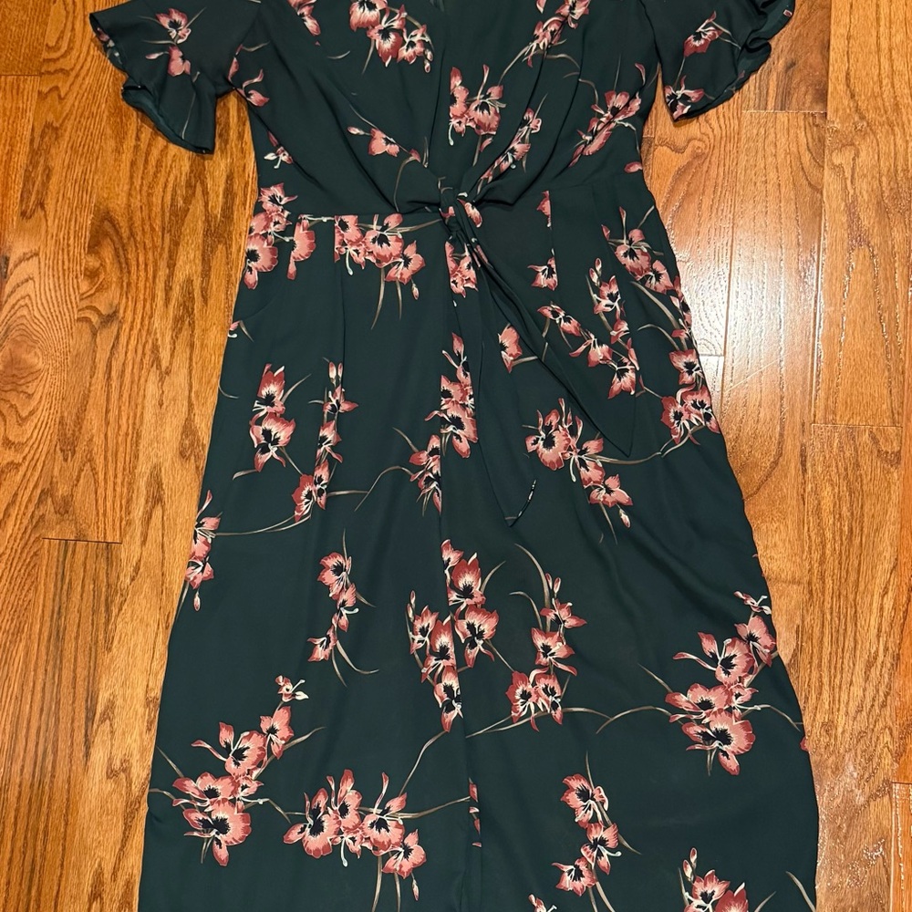 Louna Floral Green Jumpsuit - Medium - Picture 4 of 9